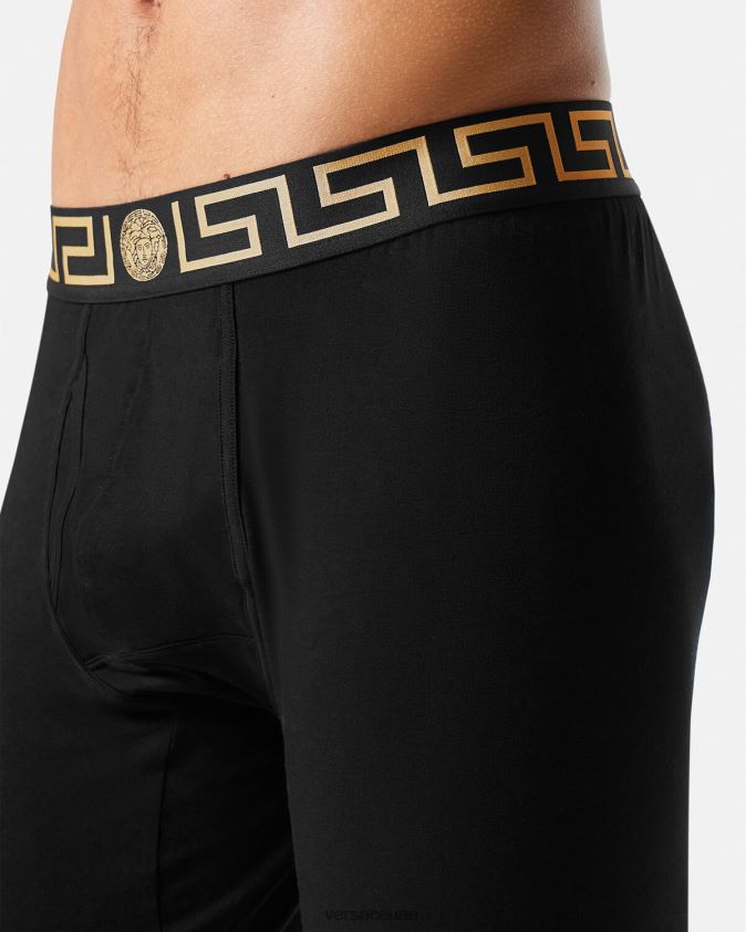 رجال الحدود اليونانية ملابس داخلية طويلة Versace أسود 0FVD2J1760 الملابس الداخلية وملابس البحر