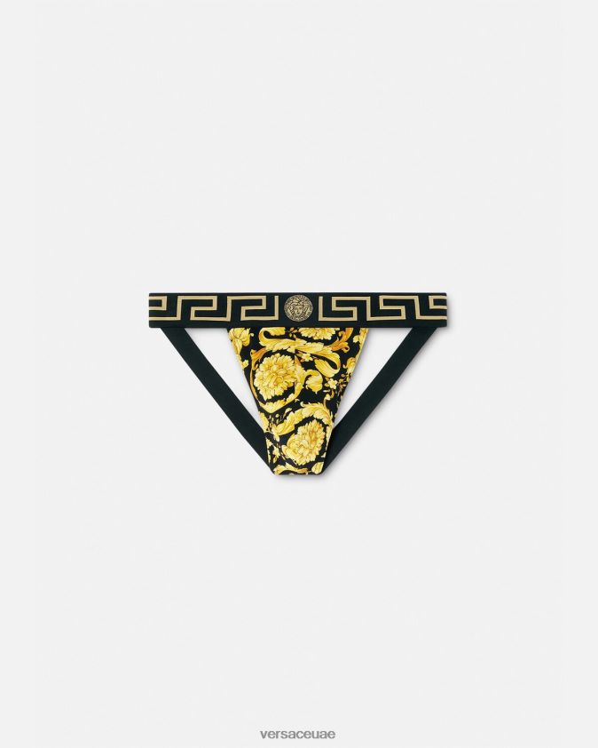 رجال حزام رياضي باروكو Versace أسود 0FVD2J1768 الملابس الداخلية وملابس البحر