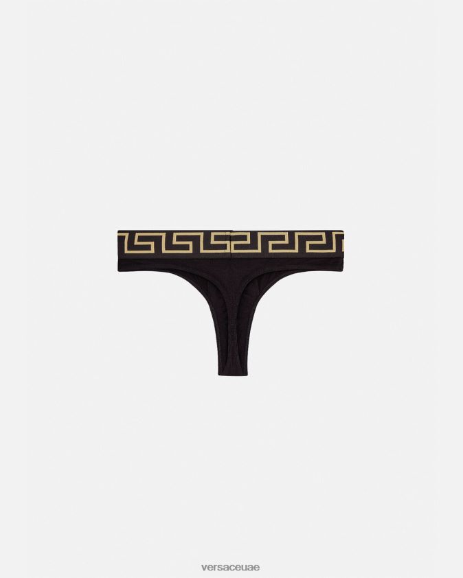 رجال ثونغ الحدود اليونانية Versace أسود 0FVD2J1770 الملابس الداخلية وملابس البحر