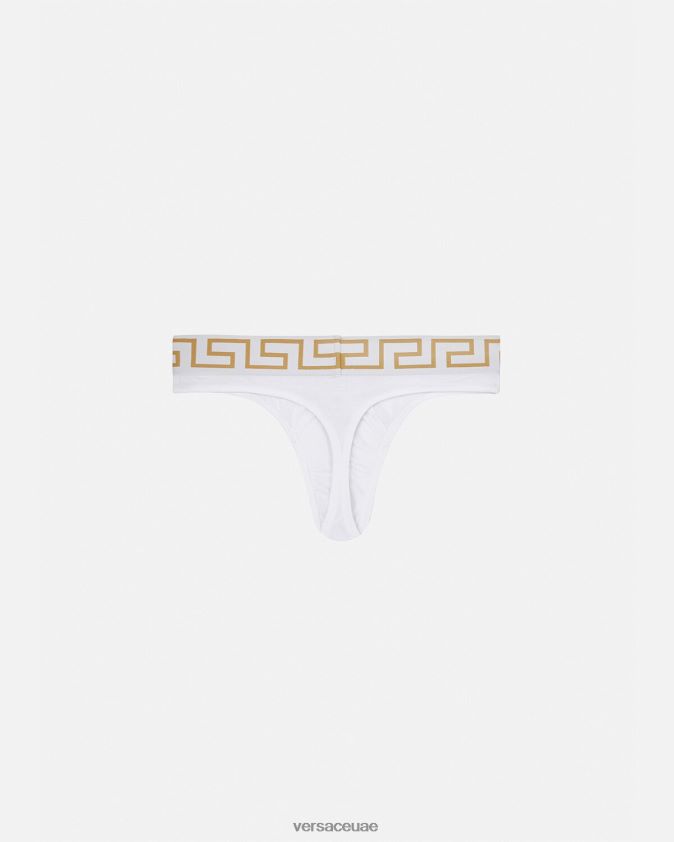 رجال ثونغ الحدود اليونانية Versace ذهب ابيض 0FVD2J1772 الملابس الداخلية وملابس البحر