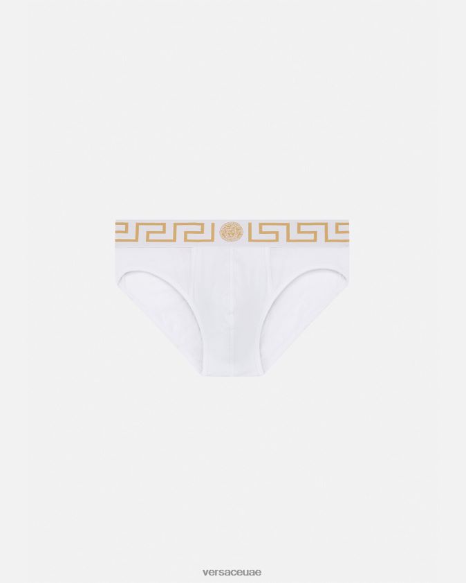 رجال ملخصات الحدود اليونانية Versace ذهب ابيض 0FVD2J1789 الملابس الداخلية وملابس البحر