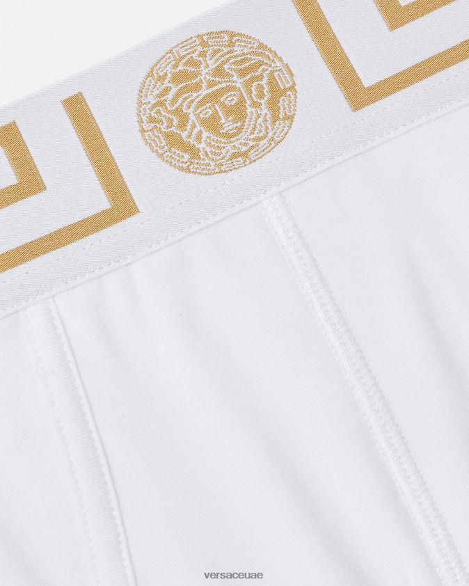 رجال ملخصات الحدود اليونانية Versace ذهب ابيض 0FVD2J1789 الملابس الداخلية وملابس البحر