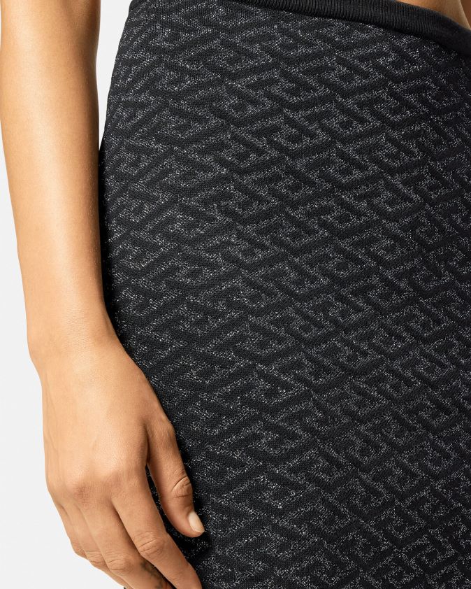 نحيف تنورة متماسكة من تصميم لا غريكا ميدوسا Versace أسود 0FVD2J179 ملابس
