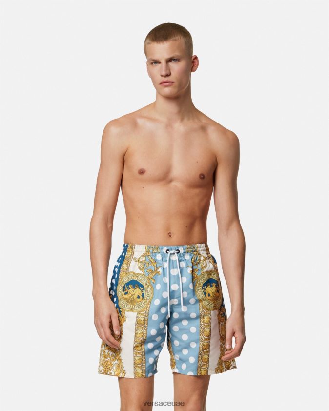 رجال شورت صدف الباروك Versace مطبعة 0FVD2J1802 الملابس الداخلية وملابس البحر
