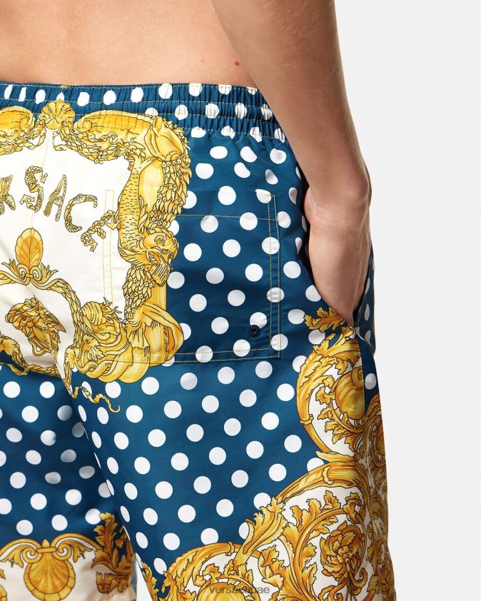 رجال شورت صدف الباروك Versace مطبعة 0FVD2J1802 الملابس الداخلية وملابس البحر