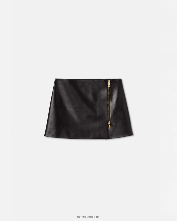 نحيف تنورة جلدية صغيرة ميدوسا Versace أسود 0FVD2J181 ملابس