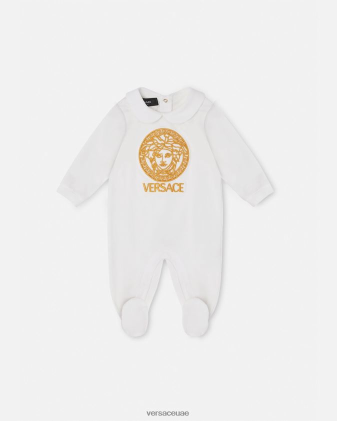أطفال بدلة نوم ميدوسا للأطفال Versace ذهب ابيض 0FVD2J1823 ملابس