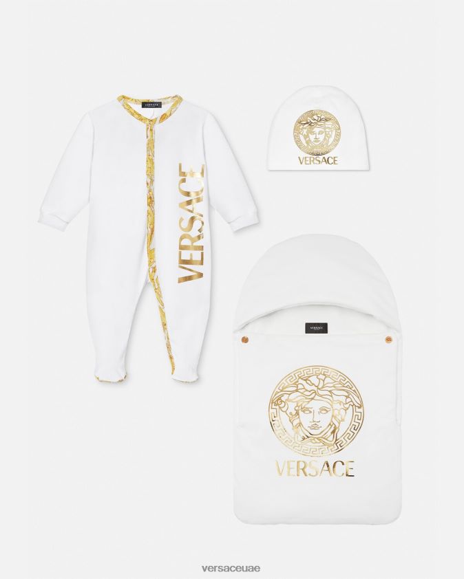 أطفال ملابس نوم للأطفال من باروكو Versace ذهب ابيض 0FVD2J1825 ملابس