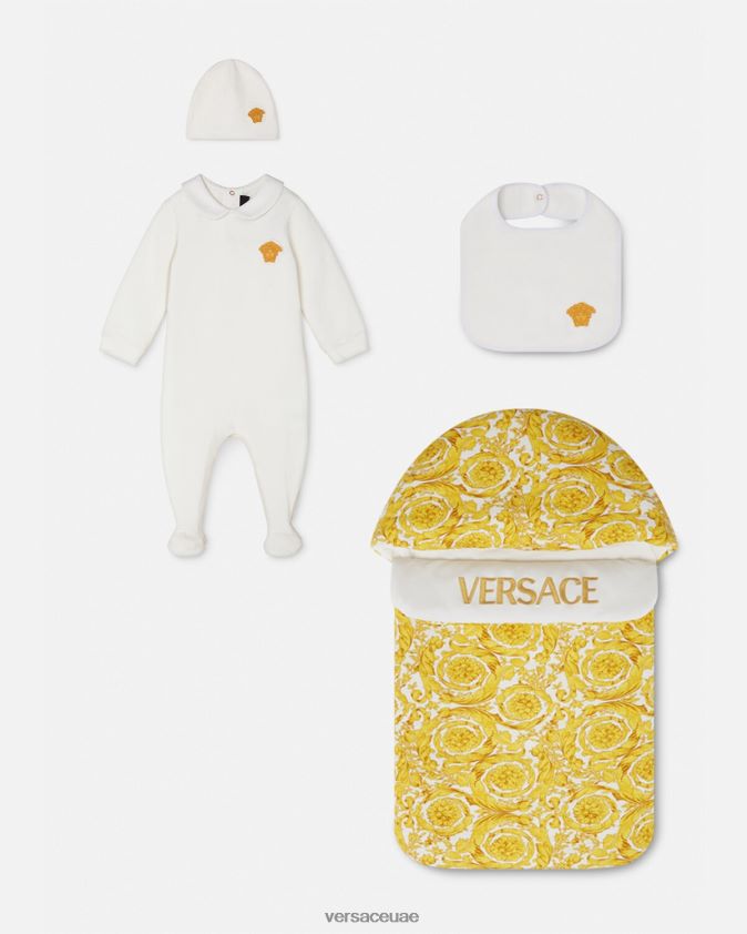 أطفال مجموعة ملابس نوم ميدوسا للأطفال Versace ذهب ابيض 0FVD2J1835 ملابس