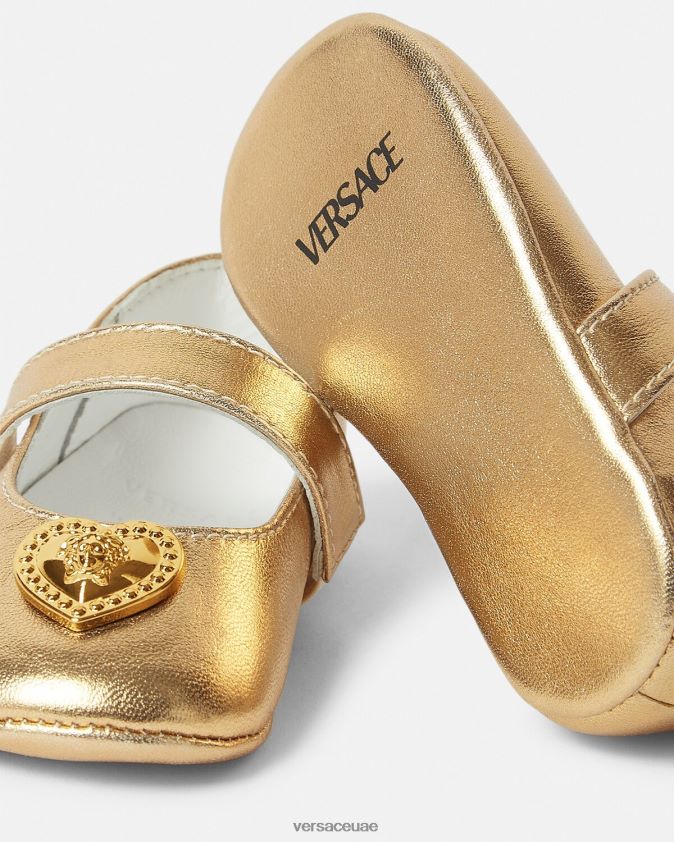 أطفال راقصة الباليه للأطفال على شكل قلب ميدوسا Versace ذهب 0FVD2J1847 حذاء