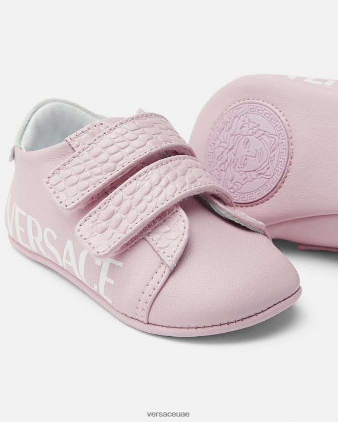 أطفال أحذية أطفال بشعار Versace وردي فاتح 0FVD2J1848 حذاء