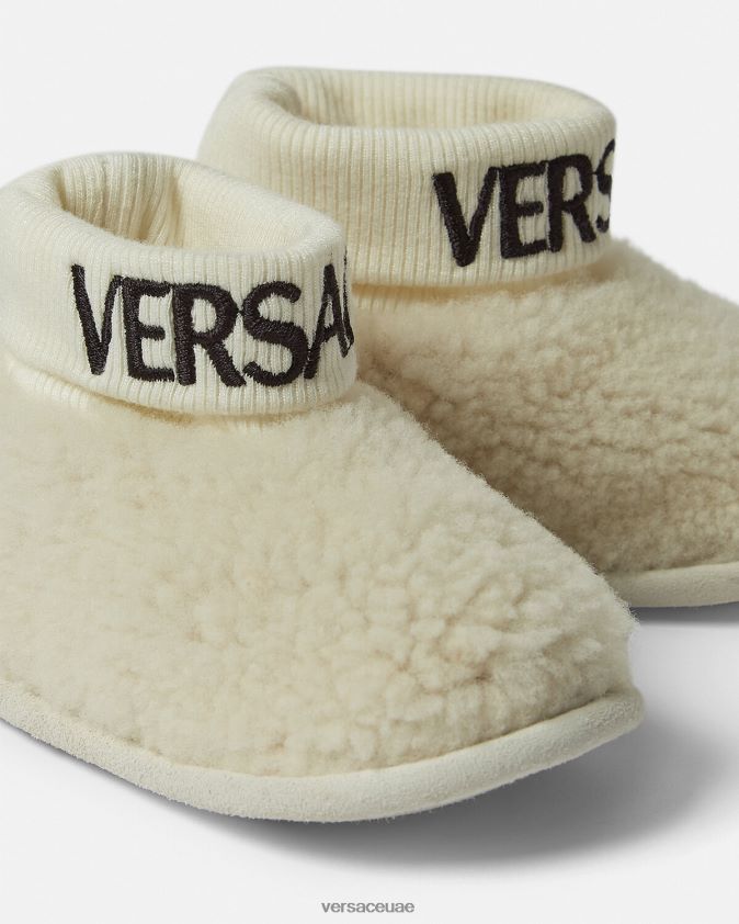 أطفال حذاء أطفال بشعار تيدي Versace اللون البيج 0FVD2J1849 حذاء
