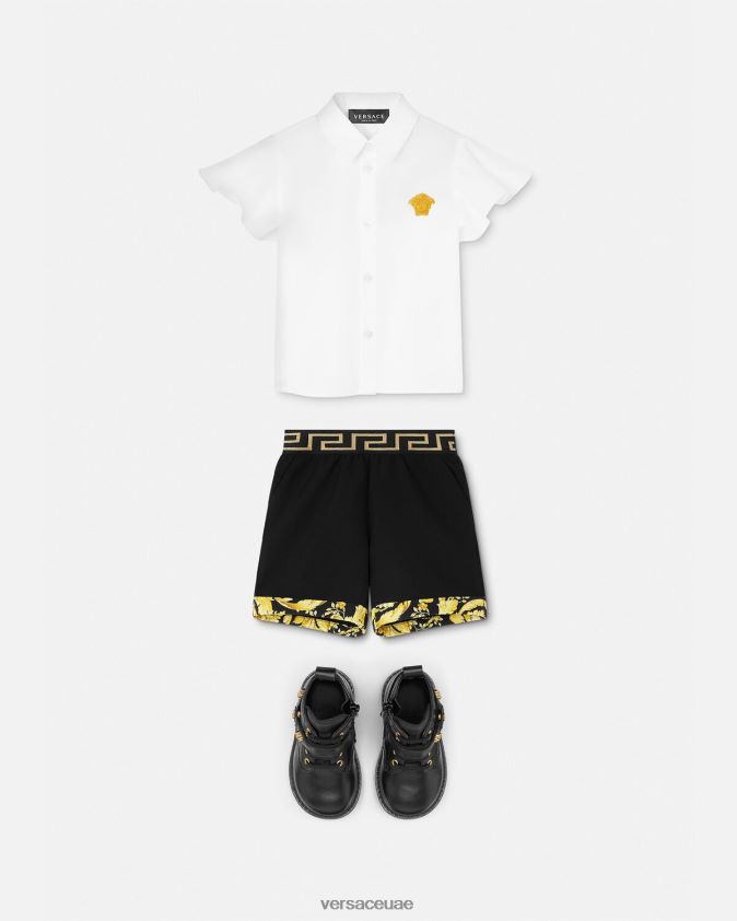 أطفال قميص ميدوسا الطفل Versace ذهب ابيض 0FVD2J1854 ملابس