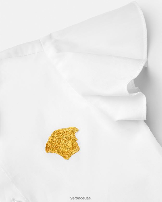 أطفال قميص ميدوسا الطفل Versace ذهب ابيض 0FVD2J1854 ملابس