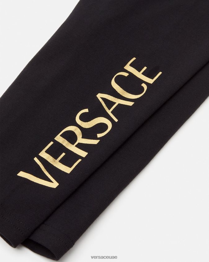 أطفال بنطال رياضي بشعار الماركة Versace أسود 0FVD2J1864 ملابس