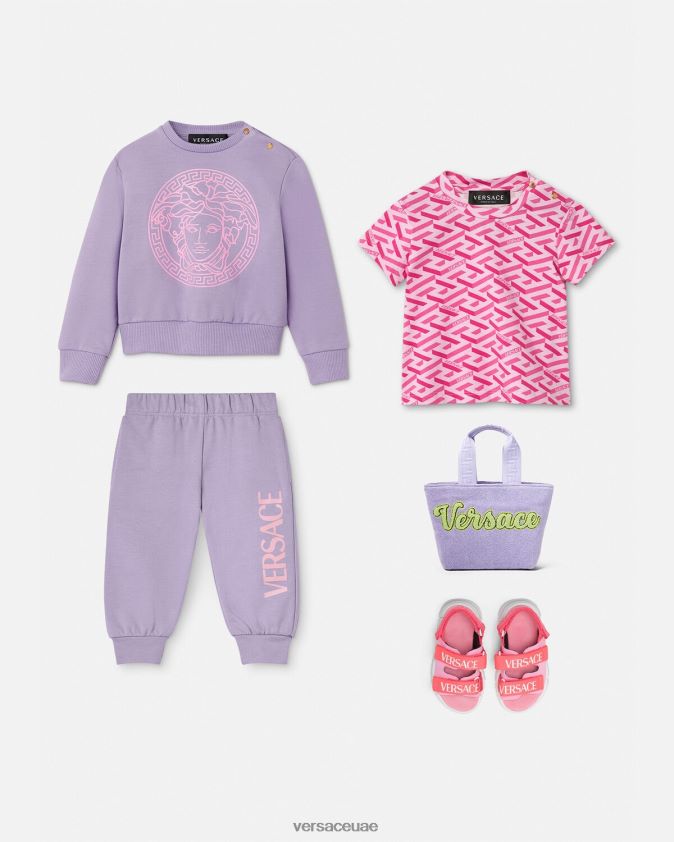 أطفال تي شيرت لا غريكا للأطفال Versace لون القرنفل 0FVD2J1874 ملابس