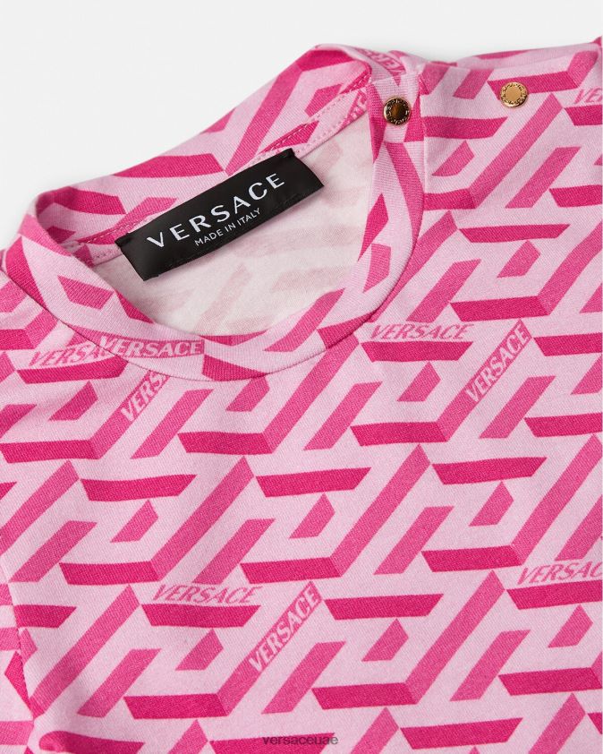أطفال تي شيرت لا غريكا للأطفال Versace لون القرنفل 0FVD2J1874 ملابس