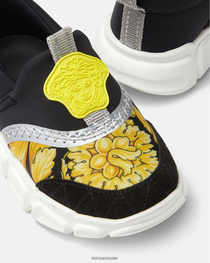 أطفال حذاء باروكو ميدوسا للأطفال Versace أسود وطباعة 0FVD2J1877 حذاء