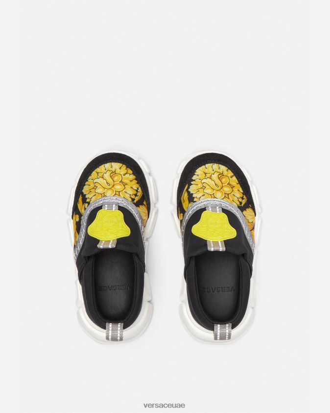 أطفال حذاء باروكو ميدوسا للأطفال Versace أسود وطباعة 0FVD2J1877 حذاء