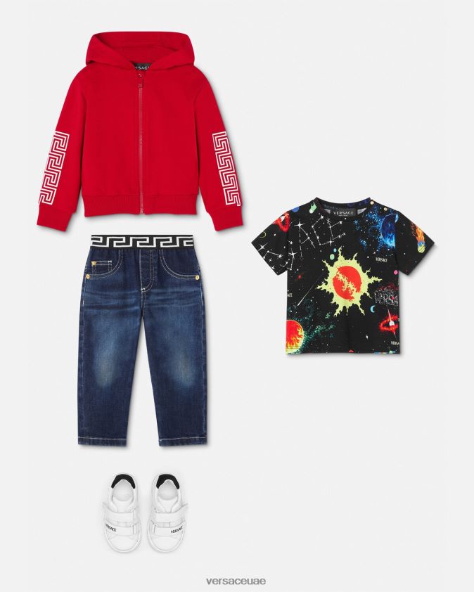 أطفال تي شيرت جالاكسي للأطفال Versace مطبعة 0FVD2J1882 ملابس