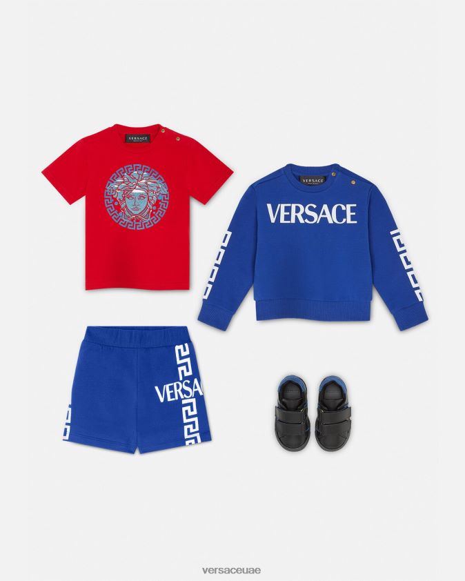 أطفال السراويل الطفل شعار اليونان Versace أزرق 0FVD2J1889 ملابس