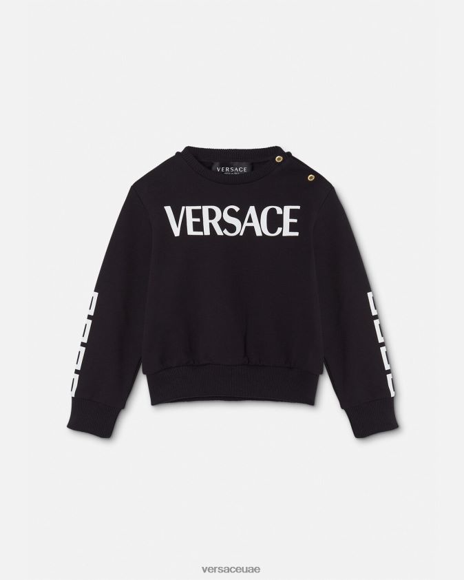 أطفال سويت شيرت بشعار الماركة للأطفال Versace أسود 0FVD2J1905 ملابس