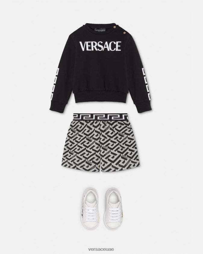 أطفال سويت شيرت بشعار الماركة للأطفال Versace أسود 0FVD2J1905 ملابس