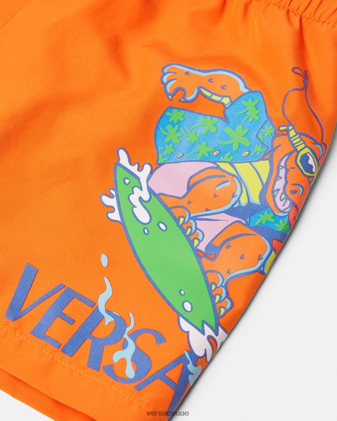 أطفال شورت سباحة للأطفال من ميدوسا صنيز Versace البرتقالي 0FVD2J1928 ملابس