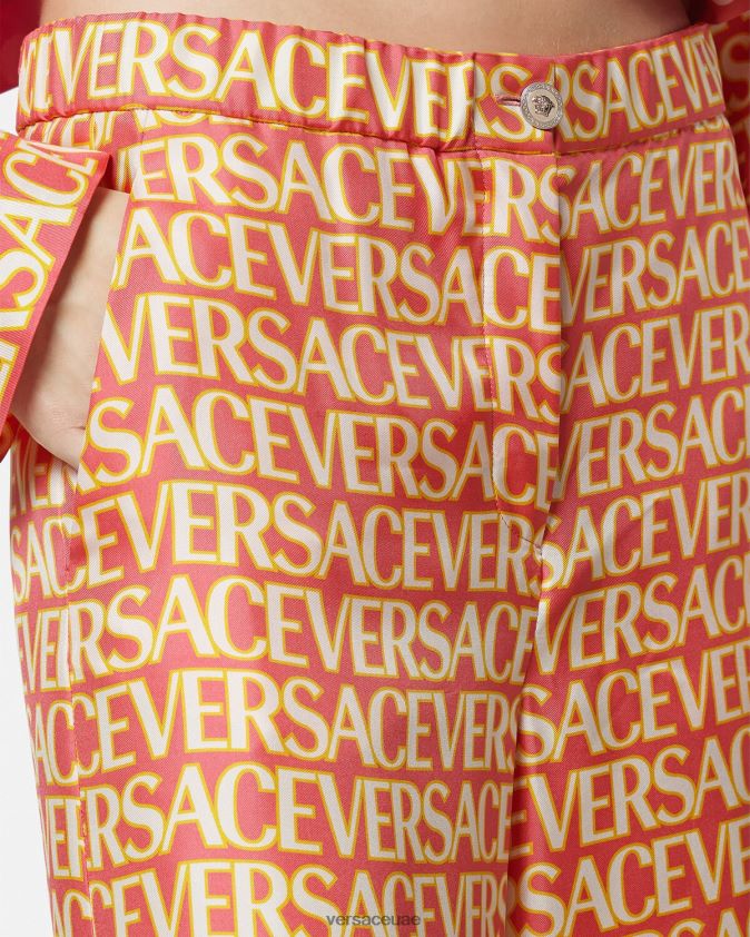 نحيف كل انحاء السراويل الحرير Versace مطبعة 0FVD2J192 ملابس
