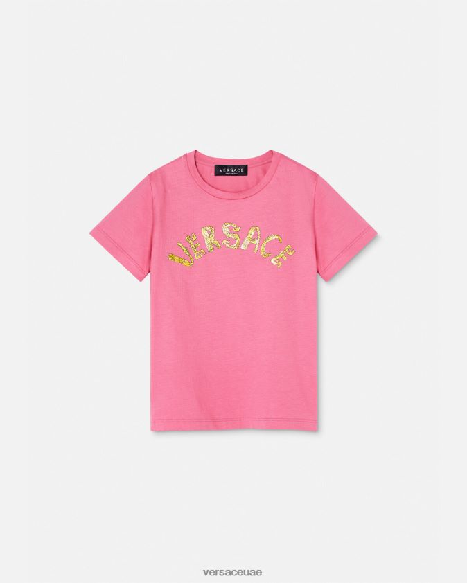 أطفال شعار تي شيرت Versace لون القرنفل 0FVD2J1932 ملابس