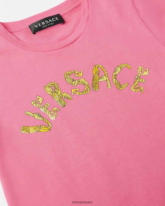 أطفال شعار تي شيرت Versace لون القرنفل 0FVD2J1932 ملابس