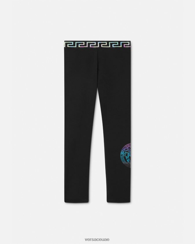 أطفال طماق ميدوسا اليونانية Versace أسود وطباعة 0FVD2J1945 ملابس