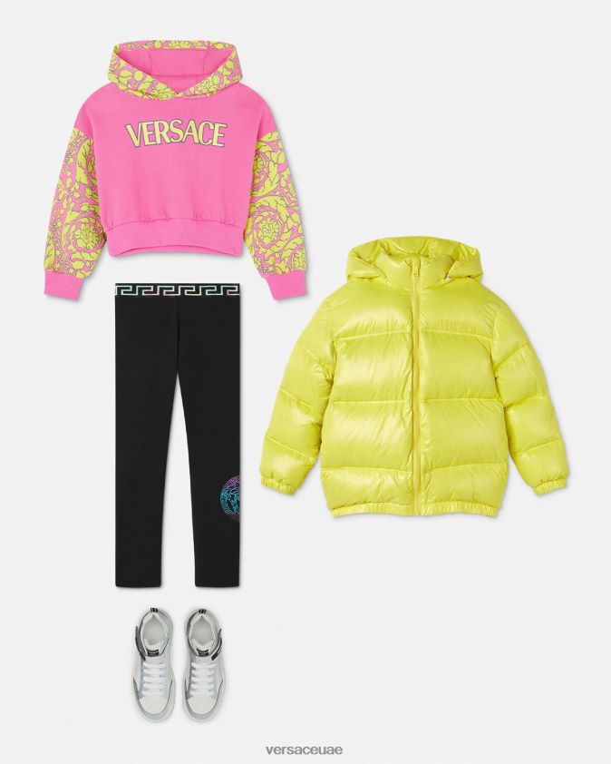 أطفال طماق ميدوسا اليونانية Versace أسود وطباعة 0FVD2J1945 ملابس