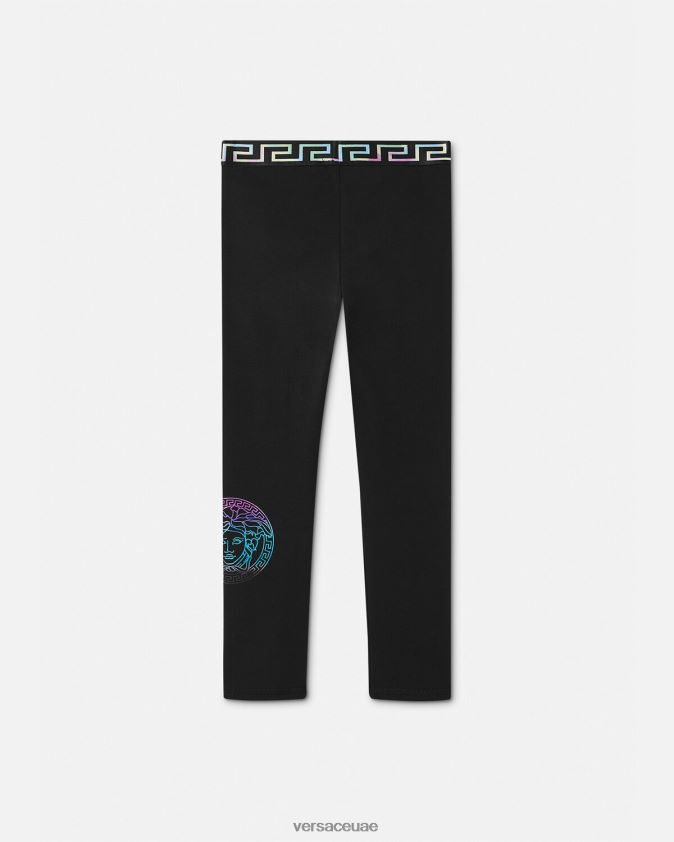 أطفال طماق ميدوسا اليونانية Versace أسود وطباعة 0FVD2J1945 ملابس