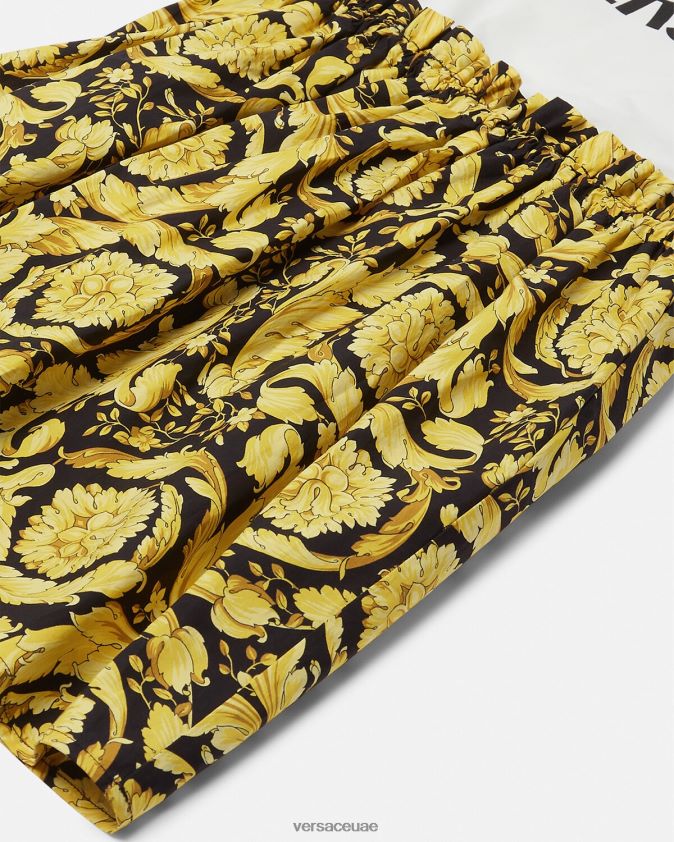 أطفال فستان تي شيرت باروكو Versace الأبيض والطباعة 0FVD2J1953 ملابس