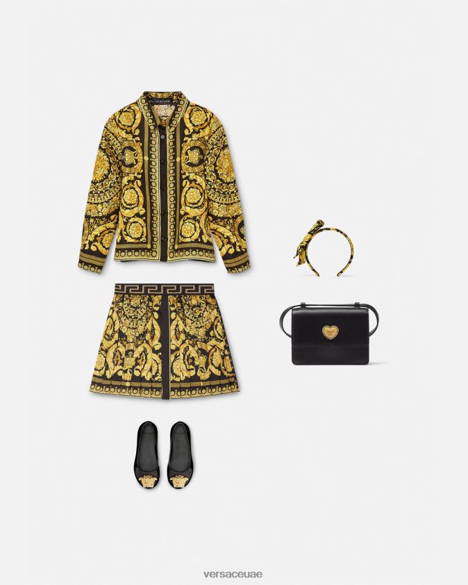 أطفال قميص حريري باروكو Versace مطبعة 0FVD2J1954 ملابس