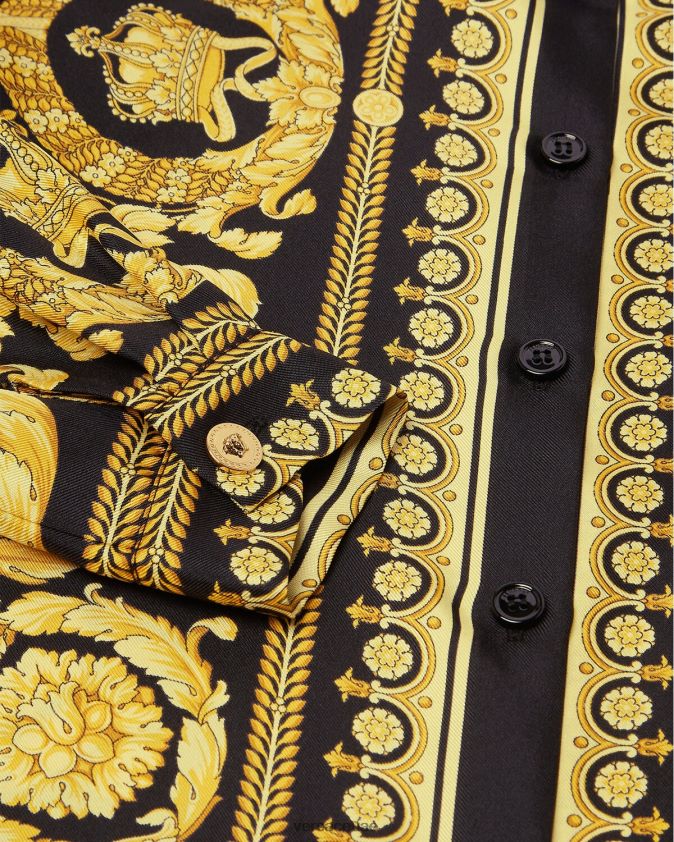 أطفال قميص حريري باروكو Versace مطبعة 0FVD2J1954 ملابس