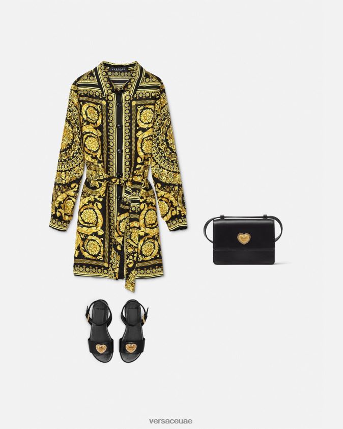 أطفال فستان من الحرير الباروكي Versace مطبعة 0FVD2J1955 ملابس