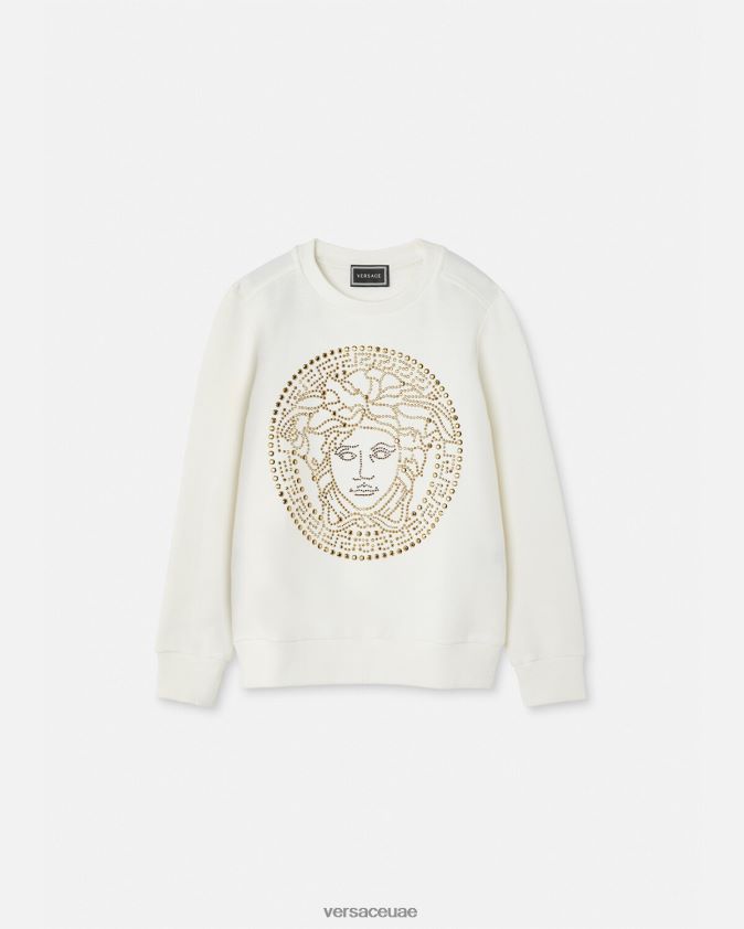 أطفال سترة ميدوسا مرصعة Versace أبيض 0FVD2J1962 ملابس