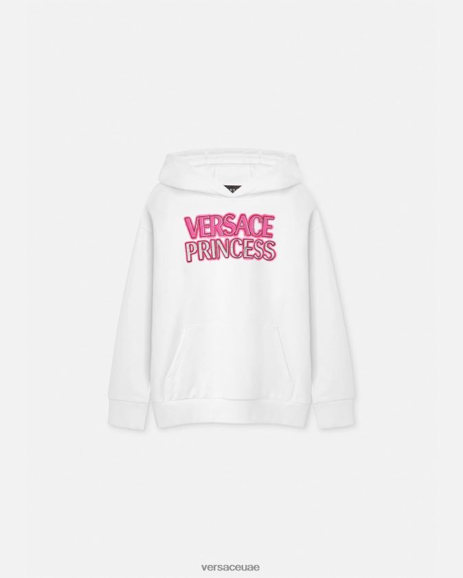 أطفال هوديي بشعار "الأميرة". Versace أبيض 0FVD2J1973 ملابس