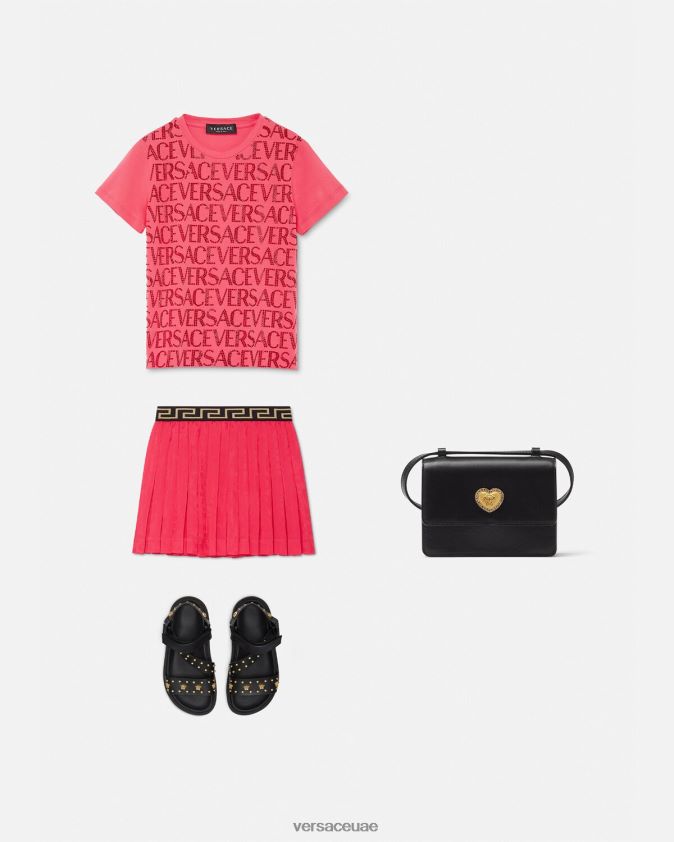 أطفال تنورة مطوية بالكامل Versace لون القرنفل 0FVD2J1978 ملابس