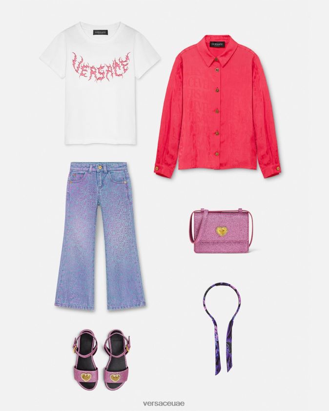أطفال انحاء الجينز Versace مطبعة 0FVD2J1979 ملابس