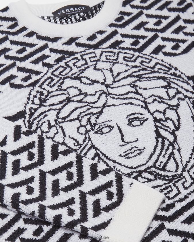 أطفال سترة ميدوسا لا اليونان Versace أبيض وأسود 0FVD2J1992 ملابس