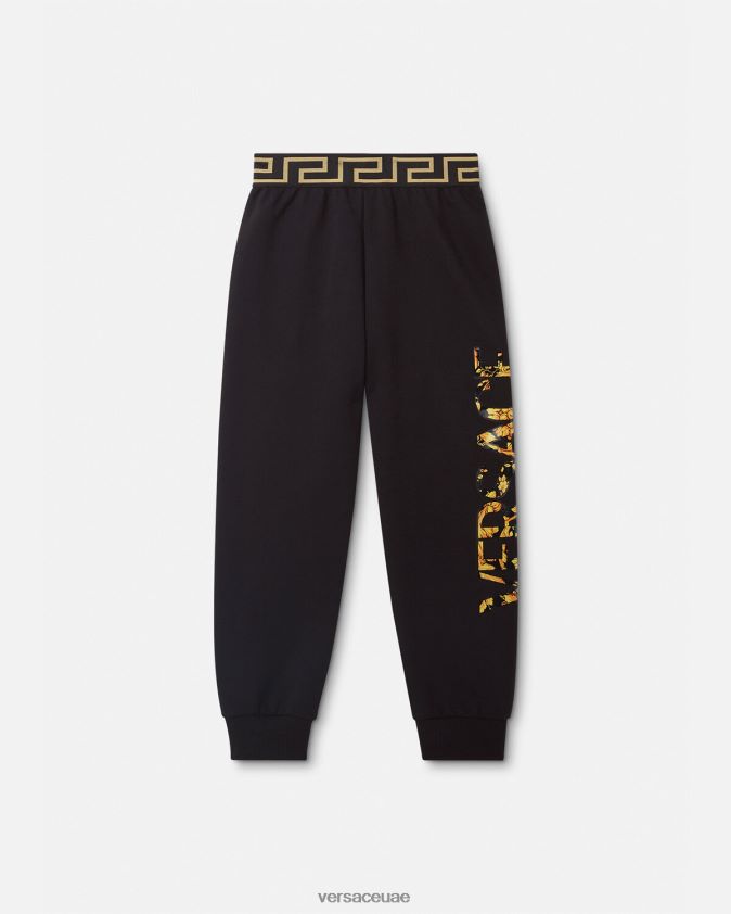 أطفال بنطال رياضي بشعار الباروك Versace أسود 0FVD2J1993 ملابس