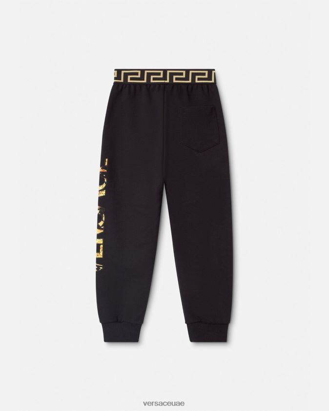 أطفال بنطال رياضي بشعار الباروك Versace أسود 0FVD2J1993 ملابس