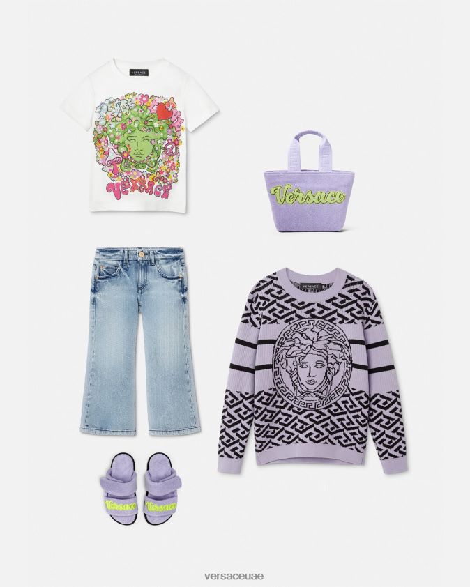 أطفال سترة ميدوسا لا اليونان Versace أرجواني 0FVD2J1995 ملابس