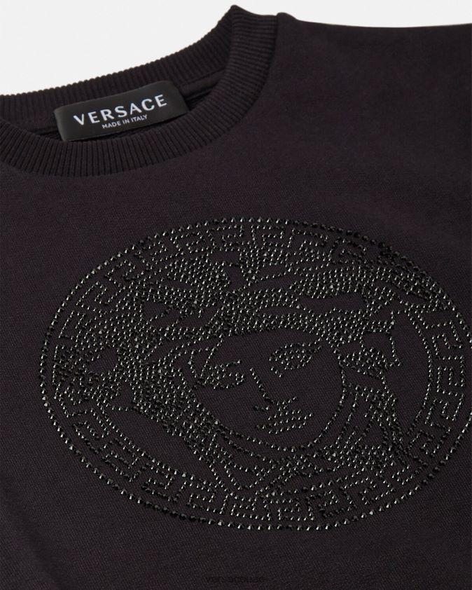 أطفال البلوز ميدوسا الكريستال Versace أسود 0FVD2J1998 ملابس