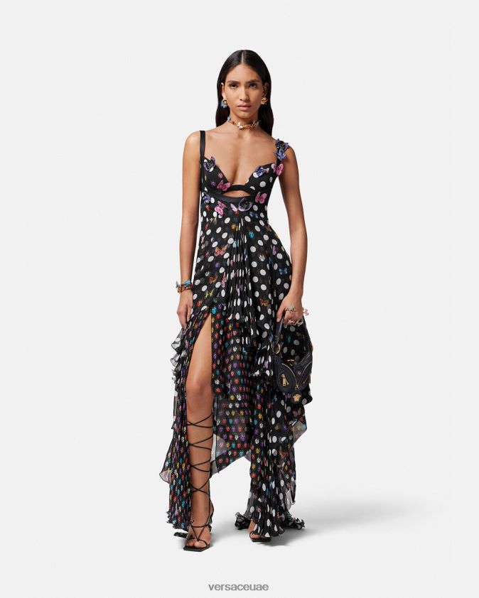 نحيف ثوب الفراشات المطرزة Versace لون واحد 0FVD2J1 ملابس
