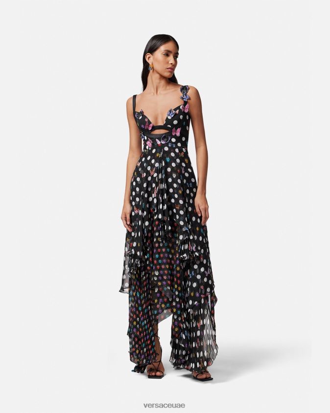 نحيف ثوب الفراشات المطرزة Versace لون واحد 0FVD2J1 ملابس