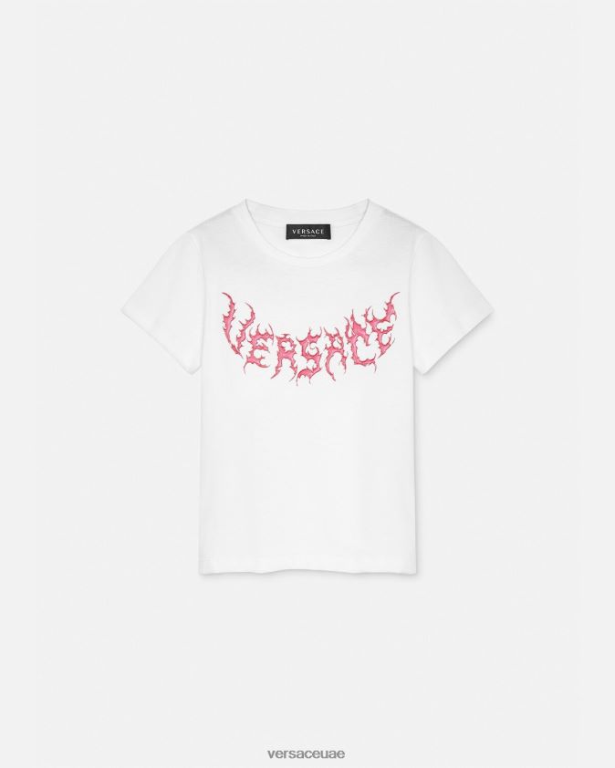 أطفال شعار تي شيرت Versace أبيض 0FVD2J2004 ملابس